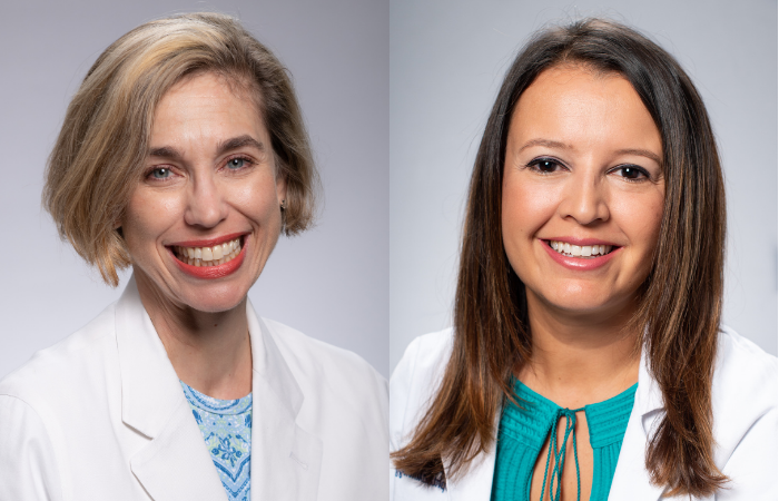 UAB Callahan Eye Hospital & Clinics ophthalmologists Virginia R. Lolley, M.D., and Ann Marie Arciniegas-Bernal, M.D. 