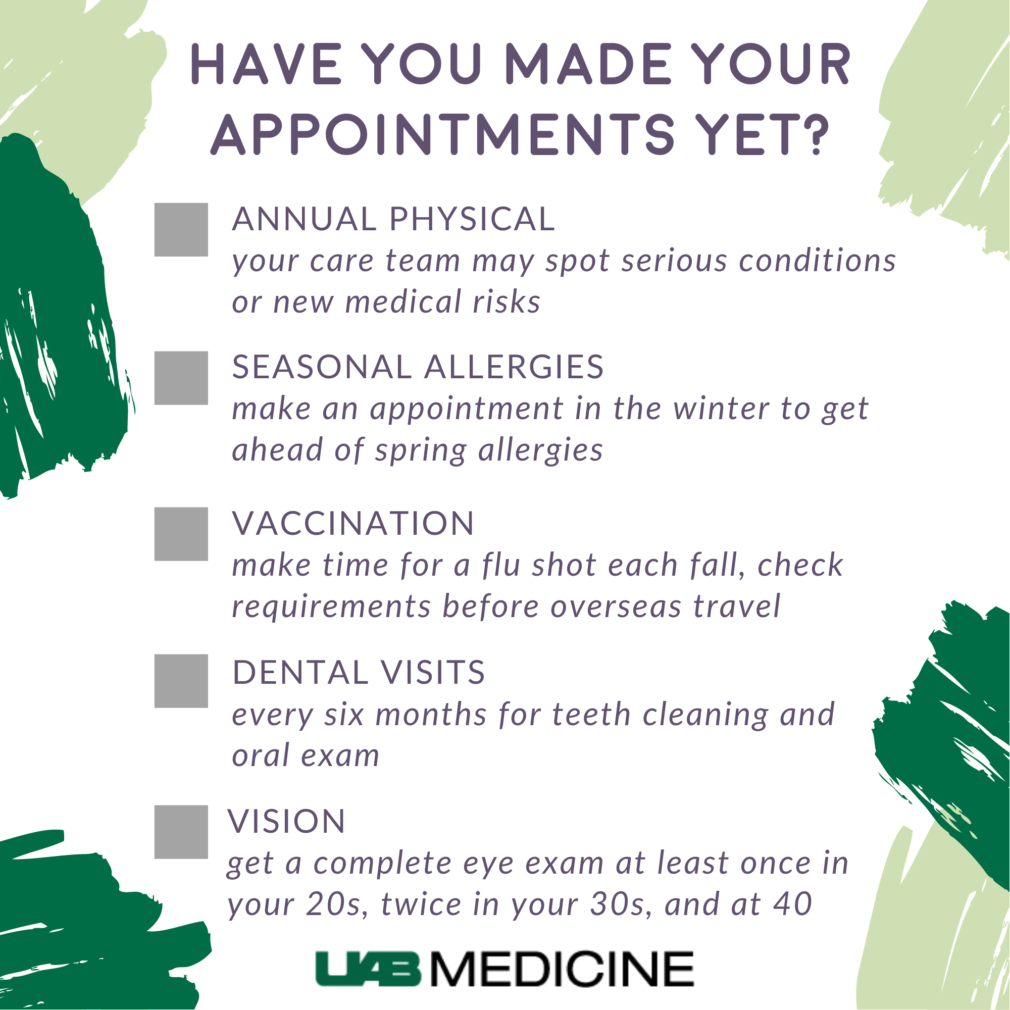 Your Guide to Planning This Year's Doctor Visits