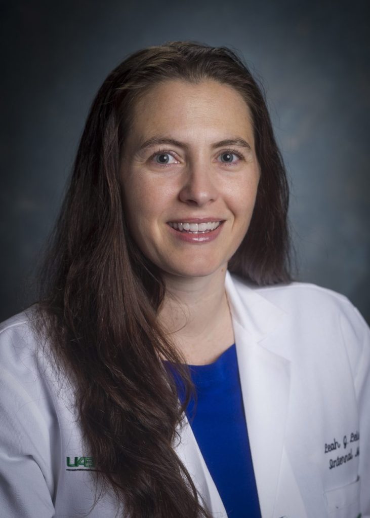 Head shot of Dr. Leah Leisch, MD (Assistant Professor, Internal Medicine) in white medical coat, 2015.