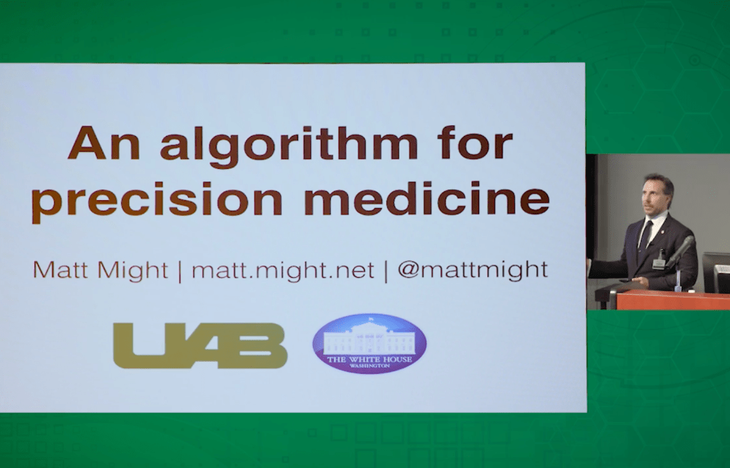 An algorithm for precision medicine grand rounds presentation