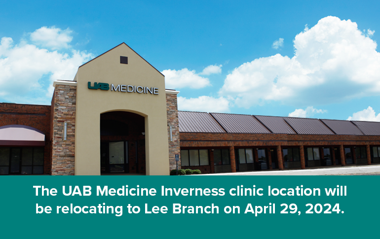 UAB Medicine Inverness location relocation banner
