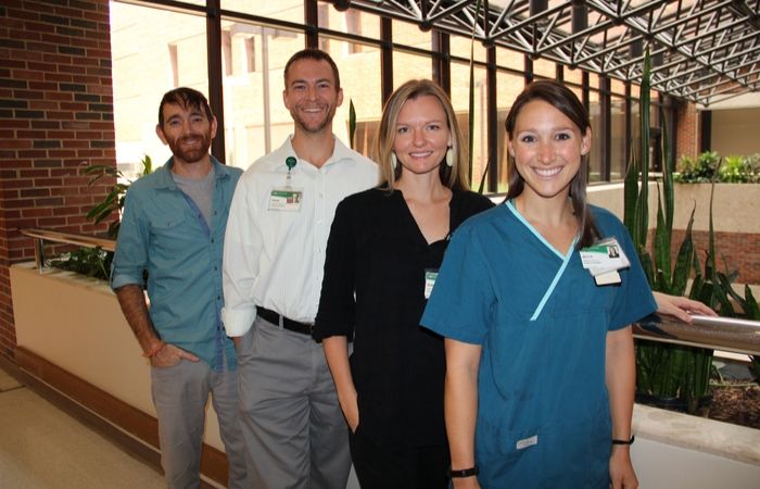 Spain Rehab physical therapists Andrew Stanley, Brian Riddle, Robin Riddle, and Becca Iannuzzi