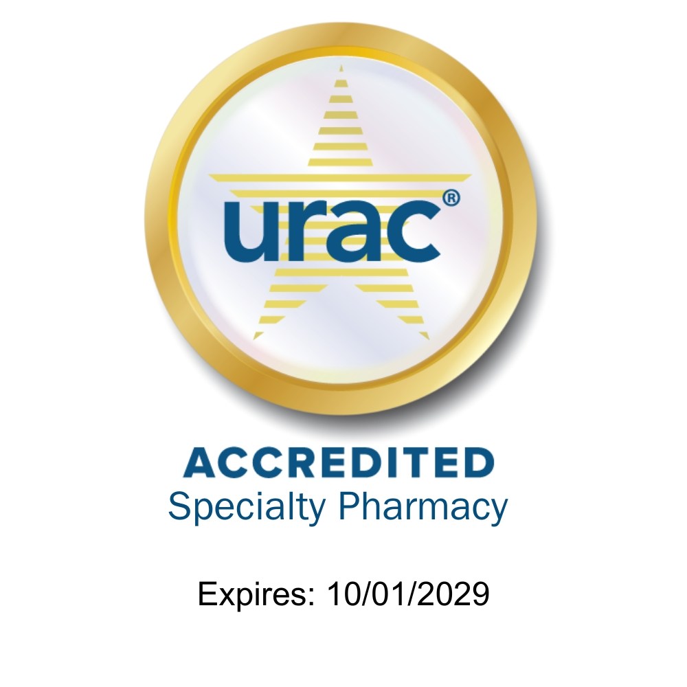 URAC Accreditation Seal, Specialty Pharmacy, expires 10/01/2026