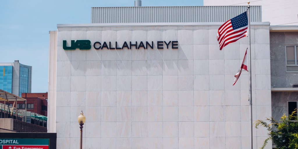 UAB Callahan Eye Signage on the UAB Callahan Eye Hospital Building