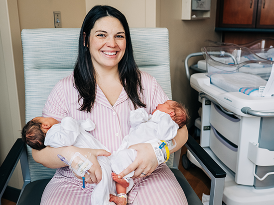 Kelsey Hatcher, UAB's first dicavitary pregnancy patient, gave birth to Roxi on Dec. 19 and Rebel on Dec. 20, 2023.