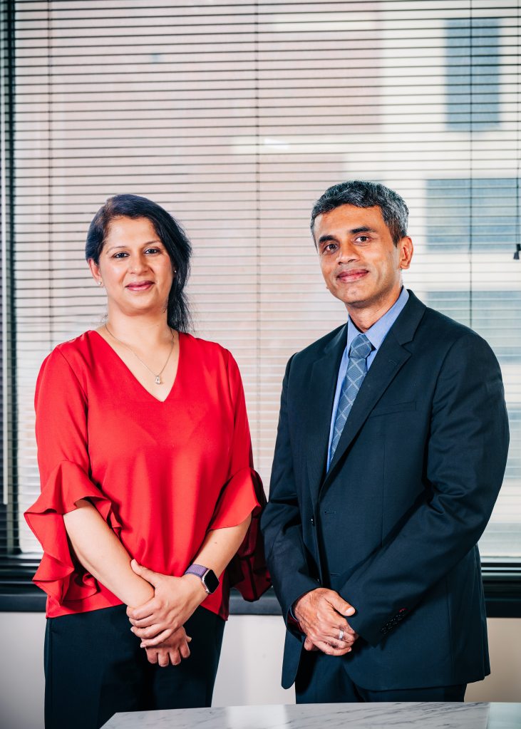 UAB Cardiogenomics Clinic Program Directors Garima Arora, M.D., MRCP and Pankaj Arora, M.D., FAHA, FASE