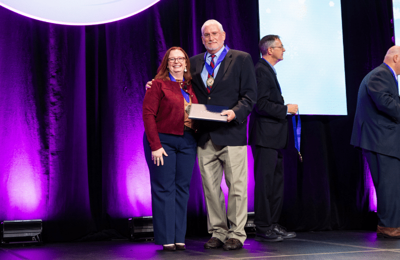 Robert Johnson being honored into the AARC fellowship