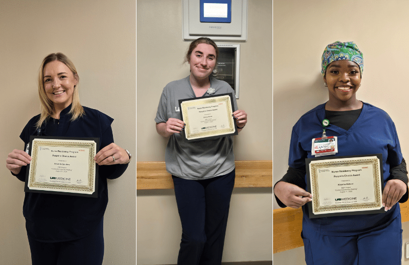 Amanda Sanders (MCCU), Emma Snow (MCCU), and Alaysha Watson (MICU)