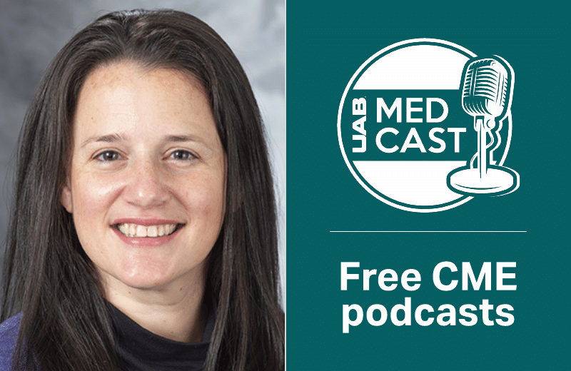 Headshot of Dr. Garonzik Wang with MedCast Podcast graphic.