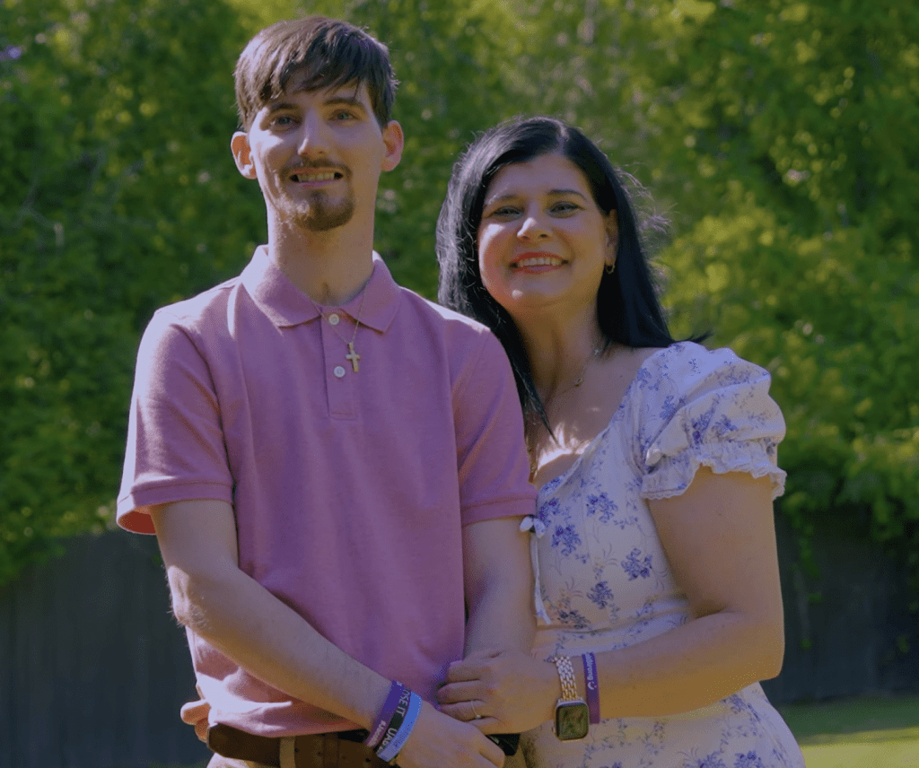 Jacob Smith with his mother