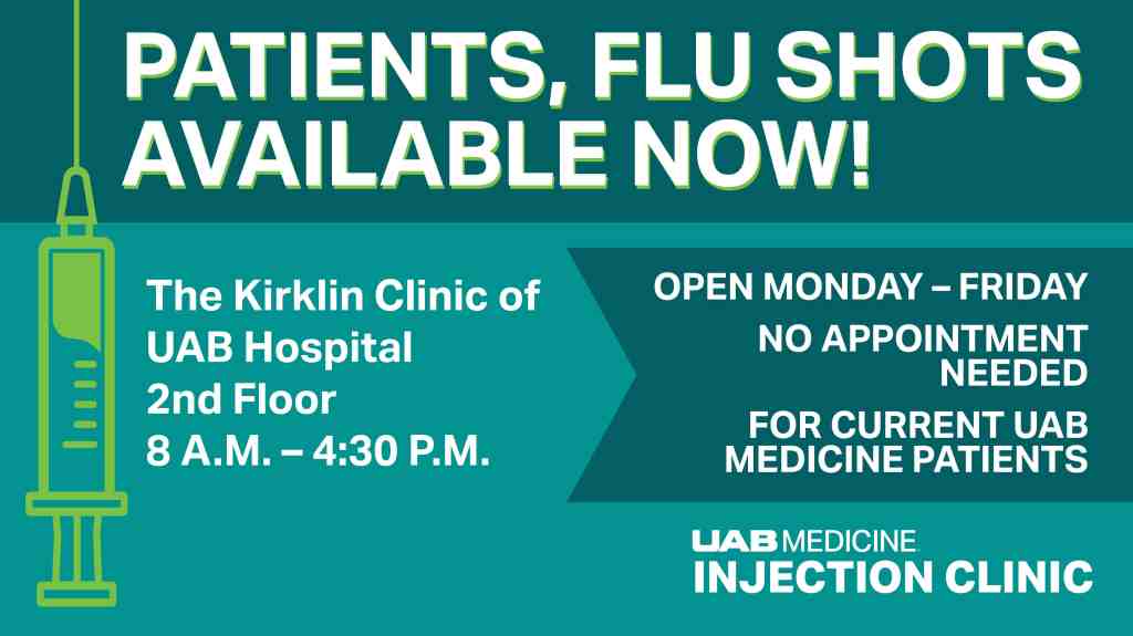 UAB Medicine Injection Clinic Flu Shot Information
