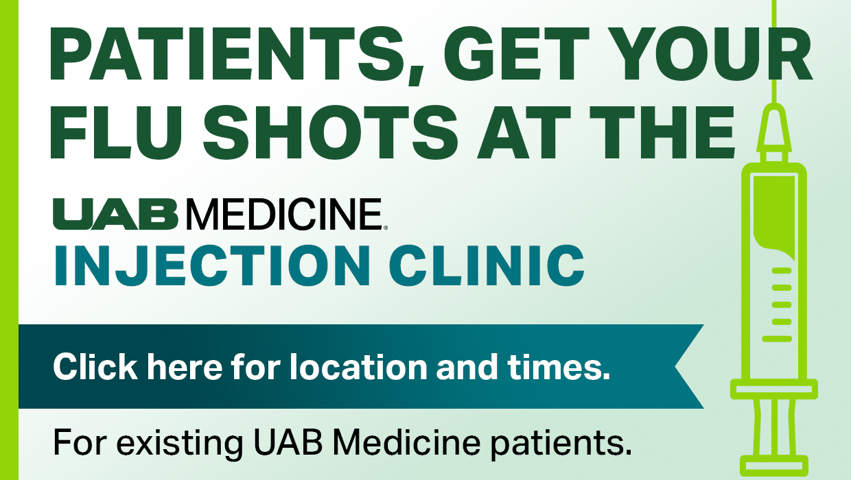 UAB Medicine Injection Clinic Flu Shot Information